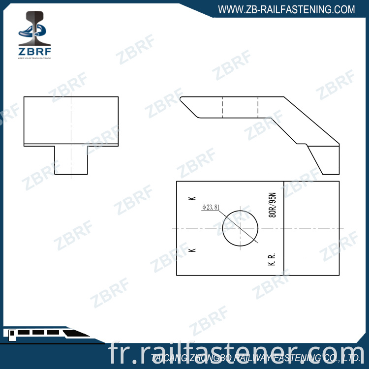 K R Type K Rail Fixing Clip